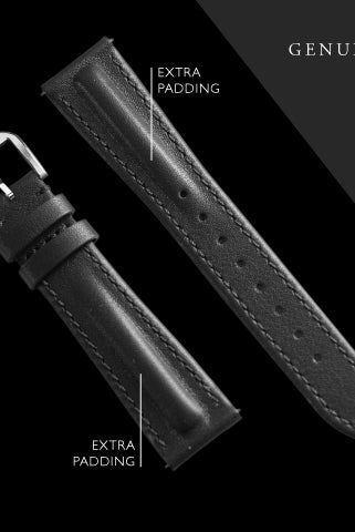 20mm royal black strap with extra padding