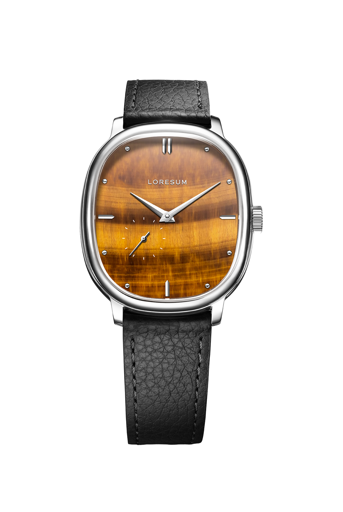 LS06 - Tiger's eye - Stainess Steel front view
