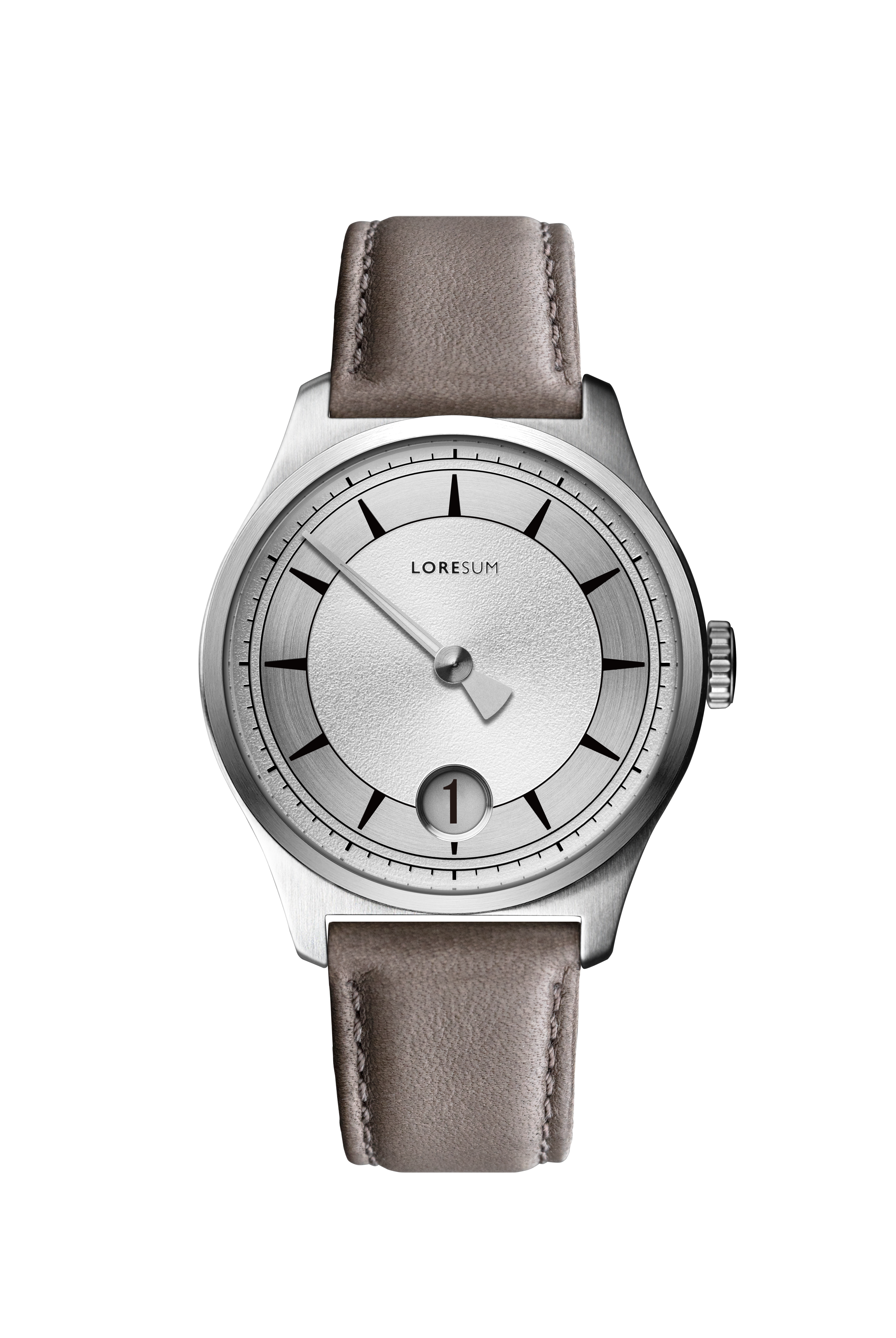 J1 Silver Jumping Hour front view