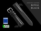 20mm royal black strap with extra padding