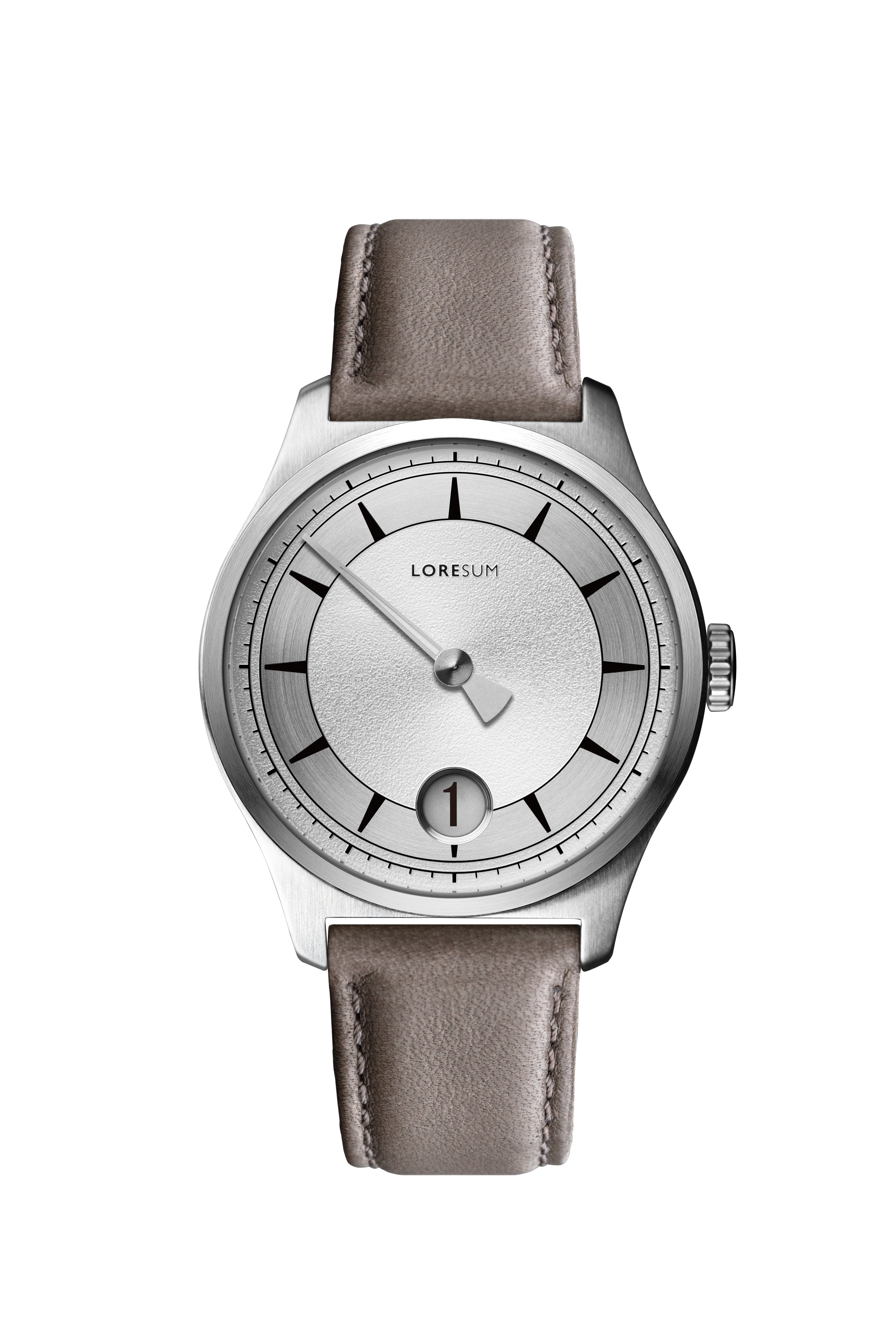 J1 Silver Jumping Hour front view